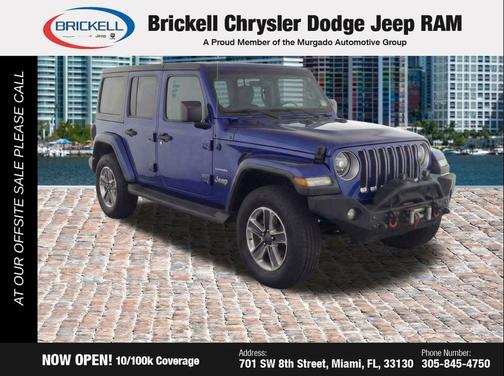 Ocean Blue Metallic Clearcoat 2018 Jeep Wrangler Unlimited Sahara