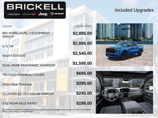 Hydro Blue Pearlcoat 2026 RAM 1500 Big Horn/Lone Star