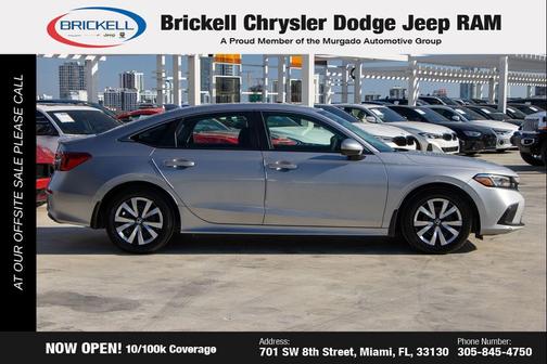 Lunar Silver Metallic 2024 Honda Civic LX