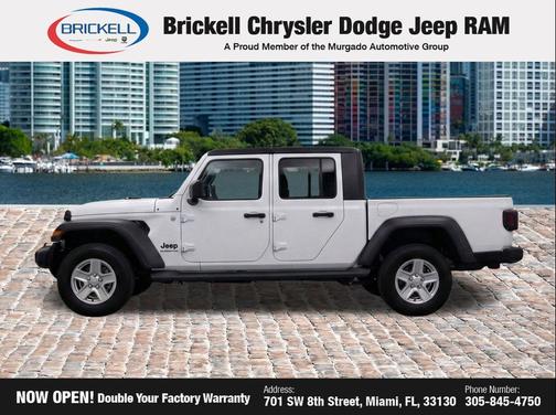 Bright White Clearcoat 2023 Jeep Gladiator Sport S