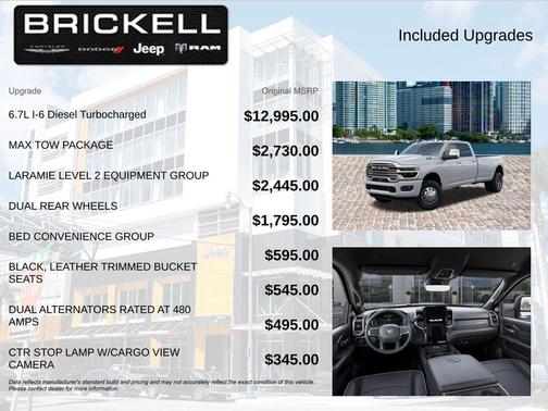 Bright White Clearcoat 2026 RAM 3500 Laramie Crew Cab 4x4 8' Box