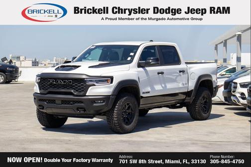 Bright White Clearcoat 2026 RAM 1500 RHO Crew Cab 4x4 5'7' Box