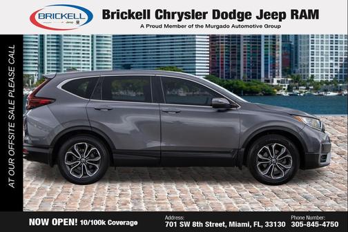 Gray 2020 Honda CR-V 2WD EX-L