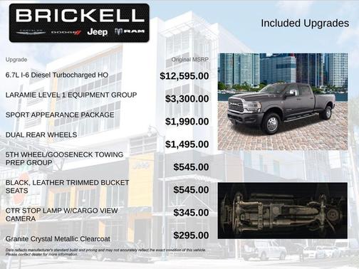 Granite Crystal Metallic Clearcoat 2023 RAM 3500 Laramie Crew Cab 4x4 8' Box