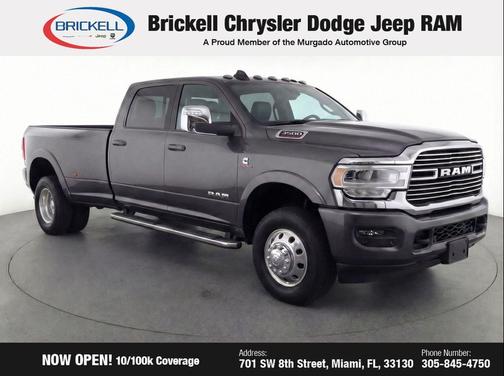 Granite Crystal Metallic Clearcoat 2023 RAM 3500 Laramie Crew Cab 4x4 8' Box