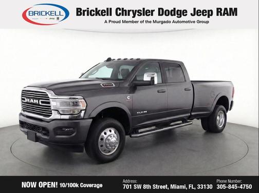 Granite Crystal Metallic Clearcoat 2023 RAM 3500 Laramie Crew Cab 4x4 8' Box