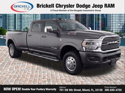 Granite Crystal Metallic Clearcoat 2023 RAM 3500 Laramie Crew Cab 4x4 8' Box