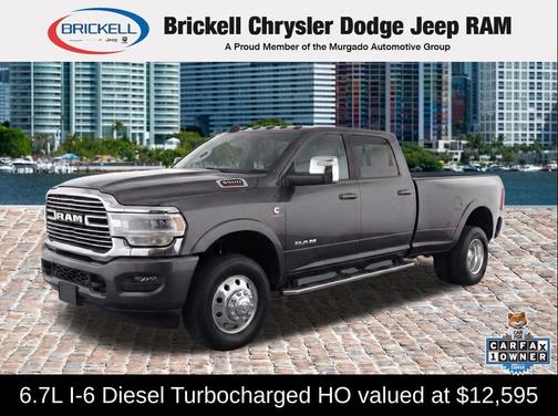 Granite Crystal Metallic Clearcoat 2023 RAM 3500 Laramie Crew Cab 4x4 8' Box