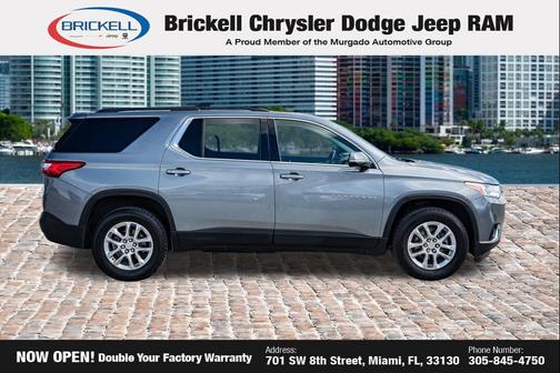 Satin Steel Metallic 2020 Chevrolet Traverse LT Cloth