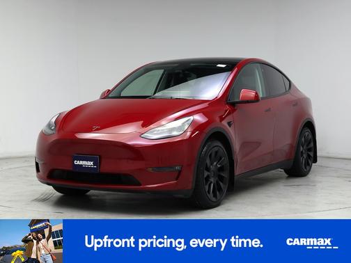 Red 2021 Tesla Model Y Long Range