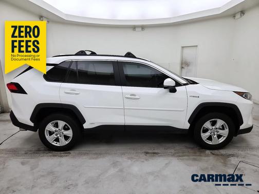 White 2021 Toyota RAV4 Hybrid XLE