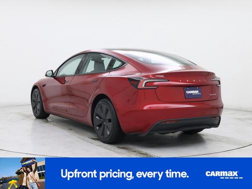 Red 2025 Tesla Model 3 Long Range