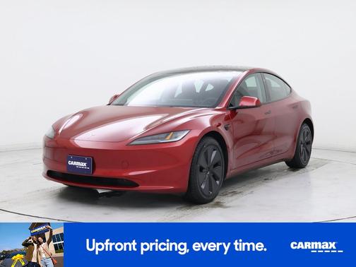Red 2025 Tesla Model 3 Long Range