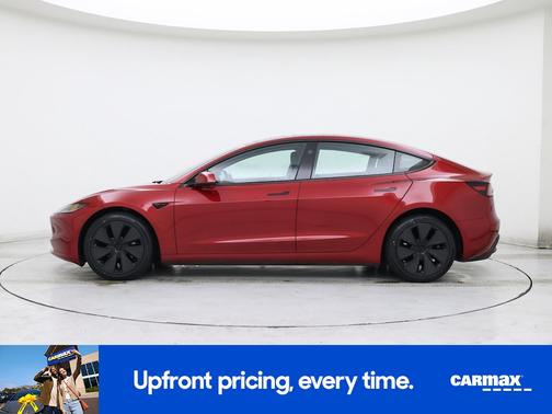 Red 2025 Tesla Model 3 Long Range