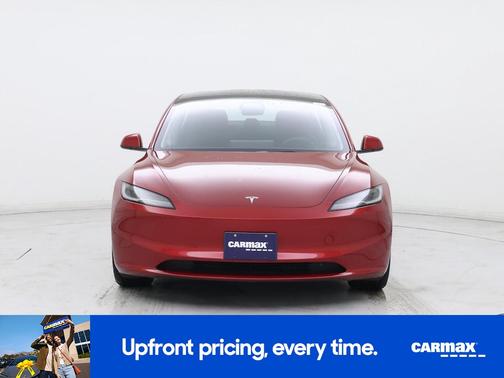 Red 2025 Tesla Model 3 Long Range