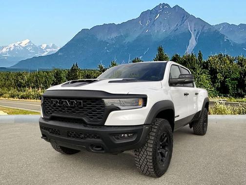 Bright White Clearcoat 2026 RAM 1500 RHO Crew Cab 4x4 5'7' Box