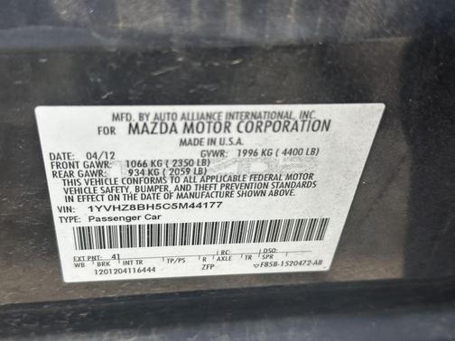 2012 Mazda Mazda6 i Sport