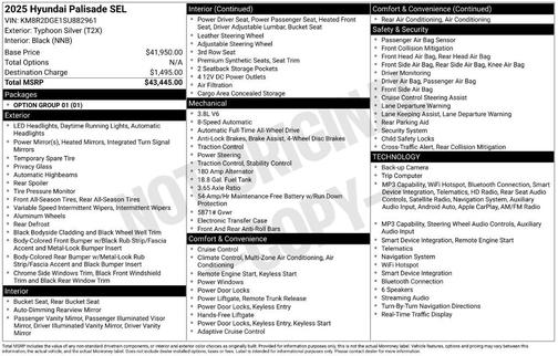 Silver 2025 Hyundai PALISADE SEL