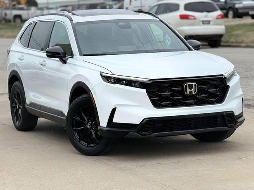 Platinum White Pearl 2025 Honda CR-V Hybrid Sport AWD