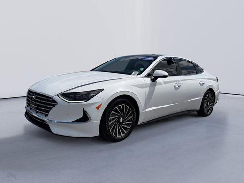 Serenity White 2023 Hyundai SONATA Hybrid Limited