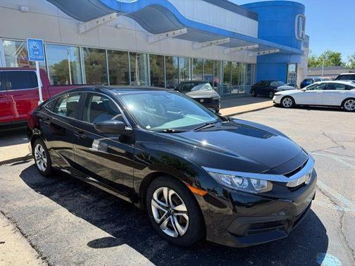 Black 2017 Honda Civic LX