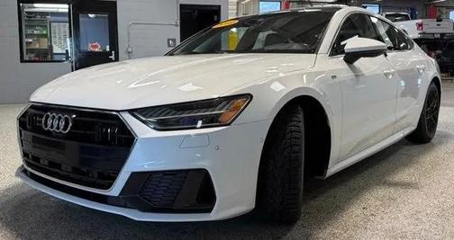 White 2019 Audi A7 55 Premium