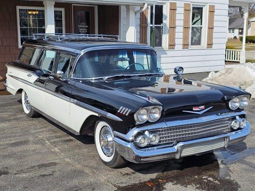 Black 1958 Chevrolet Nomad POSITRACTION