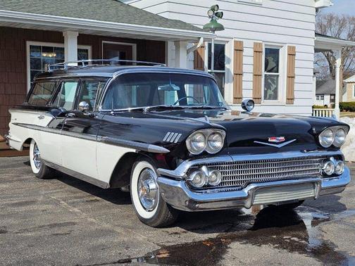 Black 1958 Chevrolet Nomad POSITRACTION