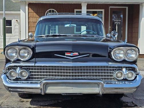 Black 1958 Chevrolet Nomad POSITRACTION