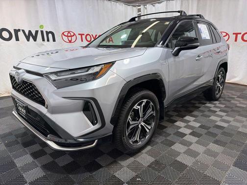 Silver Sky Metallic/Midnight Black Metallic 2023 Toyota RAV4 Prime XSE