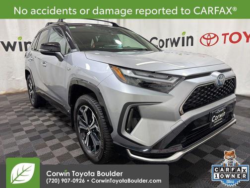 Silver Sky Metallic/Midnight Black Metallic 2023 Toyota RAV4 Prime XSE