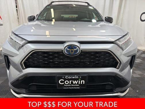 Silver Sky Metallic/Midnight Black Metallic 2023 Toyota RAV4 Prime XSE