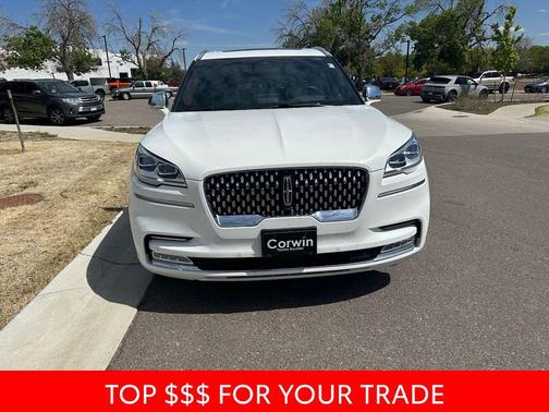 Pristine White Metallic Tri-Coat 2020 Lincoln Aviator Black Label AWD