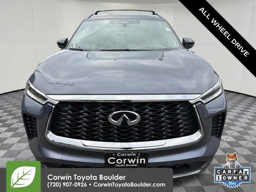 Moonbow Blue/Black Obsidian 2025 INFINITI QX60 AUTOGRAPH