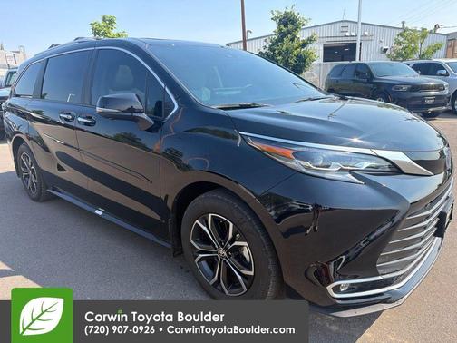 Midnight Black Metallic 2025 Toyota Sienna Platinum