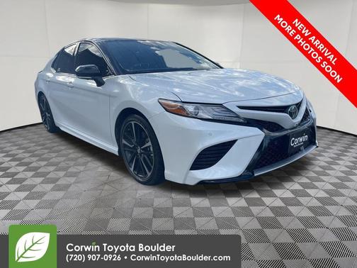 White 2019 Toyota Camry XSE