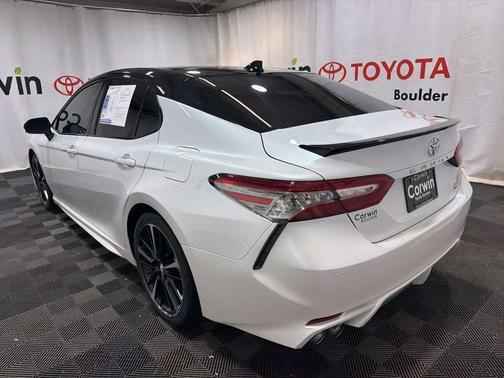 White 2019 Toyota Camry XSE