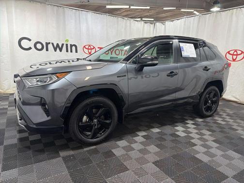 Magnetic Gray Metallic/Midnight Black Metallic 2021 Toyota RAV4 Hybrid SE