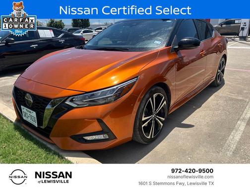 Monarch Orange Metallic/Super Black 2023 Nissan Sentra SR