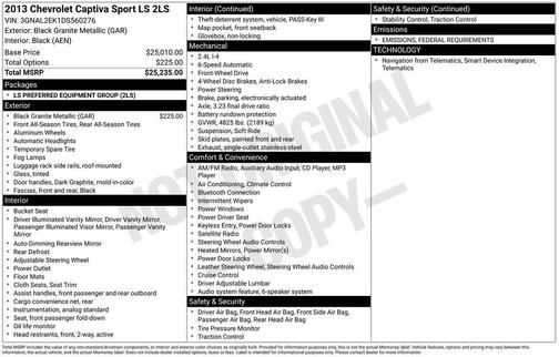 2013 Chevrolet Captiva Sport 2LS