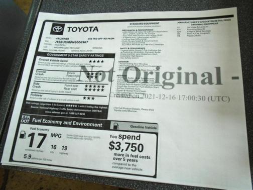 2022 Toyota 4Runner TRD Off Road Premium