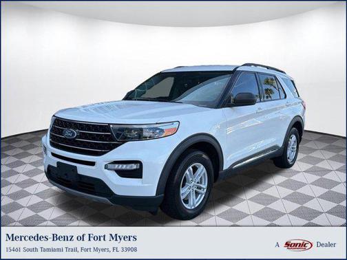 Star White Metallic Tri-Coat 2021 Ford Explorer XLT