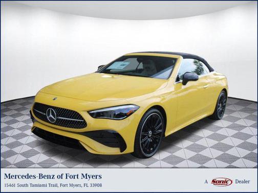 Sun Yellow 2026 Mercedes-Benz CLE 300 4MATIC Cabriolet