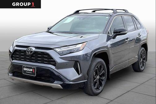 Magnetic Gray Metallic/Midnight Black Metallic 2025 Toyota RAV4 Hybrid SE