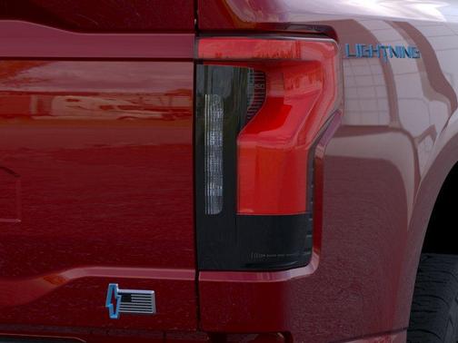 Red 2025 Ford F-150 Lightning XLT