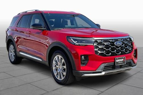 Red 2026 Ford Explorer Platinum