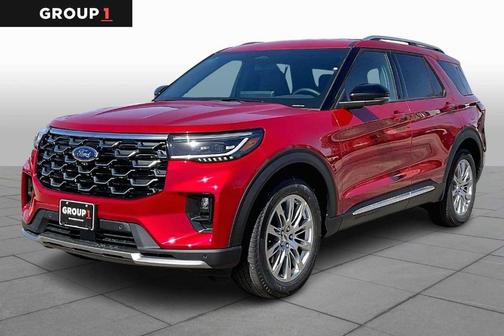 Red 2026 Ford Explorer Platinum