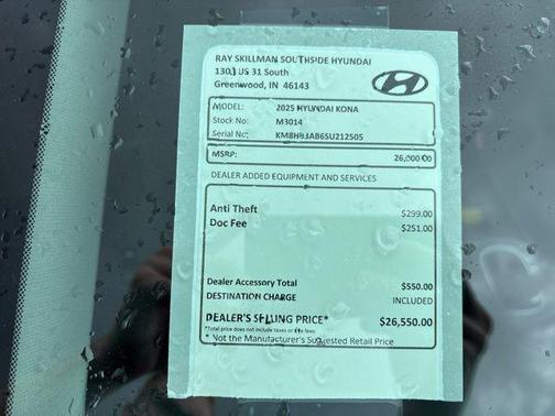 Ecotronic Gray Pearl 2025 Hyundai KONA SEL