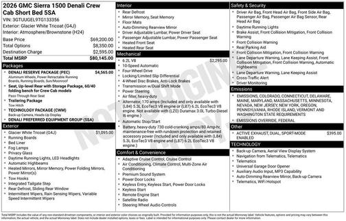 2026 GMC Sierra 1500 Denali