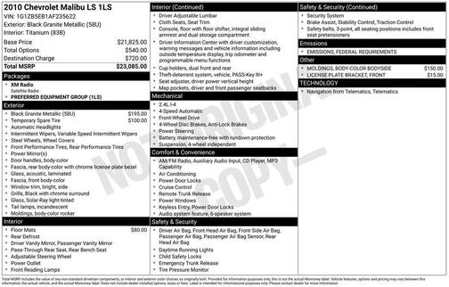 2010 Chevrolet Malibu LS